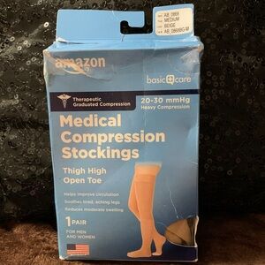 Amazon Beige Compression Stockings for Circulation